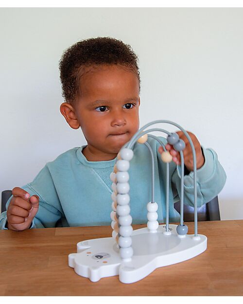 Tryco Baby Wooden Polar Bear Abacus - Helps the development of Intellectual Abilities - 18+ m Montessori Toys