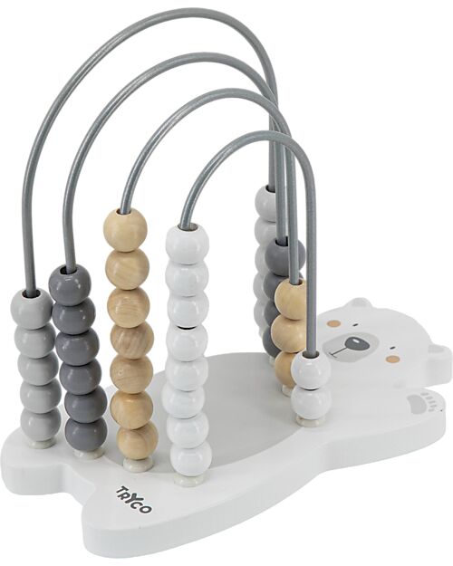 Tryco Baby Wooden Polar Bear Abacus - Helps the development of Intellectual Abilities - 18+ m STEM toys