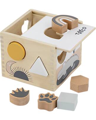Tryco Baby Wooden Shape Sorter - 7 Different Shapes Wooden Stacking Toys