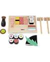 Tryco Baby Wooden Sushi Set - 23 Pieces - Non-toxic Water-based Color Wooden Food