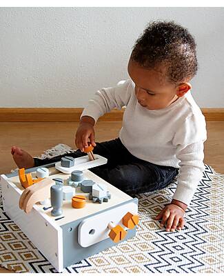 Tryco Baby Wooden Table Work Bench - Non-toxic Water-based Color Pretend Play