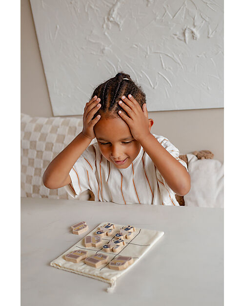 Tryco Baby Wooden Tic-Tac-Toe Game - Pirate - Perfect to Take on the Go - 3+ Years Wooden Stacking Toys