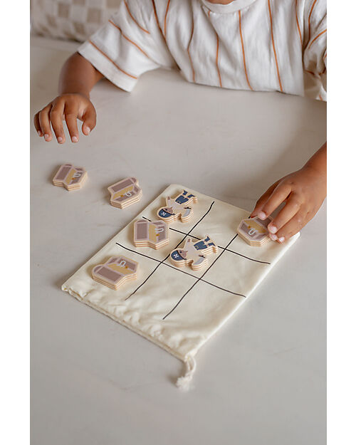 Tryco Baby Wooden Tic-Tac-Toe Game - Pirate - Perfect to Take on the Go - 3+ Years Wooden Stacking Toys