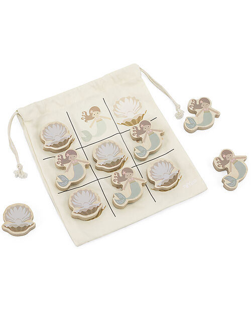 Tryco Baby Wooden Tic Tac Toe - Mermaid - Bring it Always With you! Wooden Stacking Toys