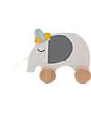 Tryco Baby Wooden Tow Toy - Elephant - Encourages Movement - 10+ m Pull Toys