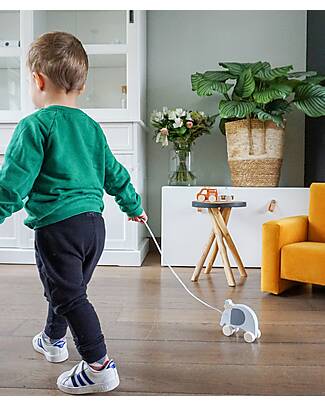 Tryco Baby Wooden Tow Toy - Elephant - Encourages Movement - 10+ m Pull Toys