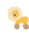 Tryco Baby Wooden Tow Toy - Lion - Encourages Movement - 10+ m Pull Toys
