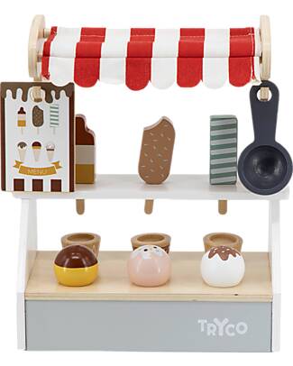 Tryco Baby Wooden Toy Ice Cream Parlour - Non-toxic Water Paints - 18+ m Toy Kitchens