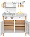 Tryco Baby Wooden Toy Kitchen - White/Gold - Non-toxic Water Paints - 3+ Years Toy Kitchens