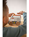 Tryco Baby Wooden Toy Police Car - White/Blue - 18+ m Wooden Toy Cars, Trains & Trucks