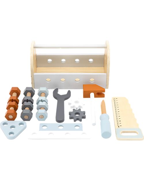 Tryco Baby Wooden Toy Toolbox - Non-Toxic Water Paints - 2+ Years Pretend Play