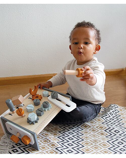 Tryco Baby Wooden Toy Work Table - Non-toxic Water Paints - 3+ Years Pretend Play