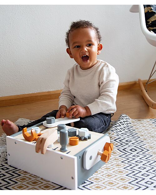 Tryco Baby Wooden Toy Work Table - Non-toxic Water Paints - 3+ Years Pretend Play