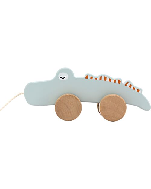 Tryco Baby Wooden Trolling Toy - Crocodile - Encourages Movement - 10+ m Pull Toys