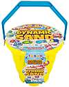 Tuban Dynamic Sand Set - 5 Colours with Bucket and 4 Moulds - 1.5 kg - 3+ years Sensory Games_
