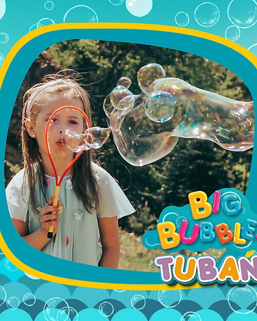 Tuban Giant Bubble Wand Set - 400 ml Liquid - for Kids and Family - 3+ years Outdoor Games and Toys_