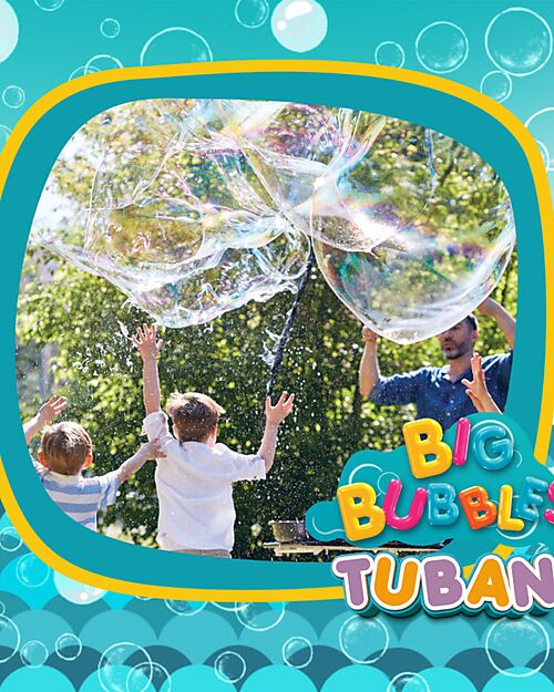 Tuban Giant Bubble Wand Set - 400 ml Liquid - for Kids and Family - 3+ years Outdoor Games and Toys_