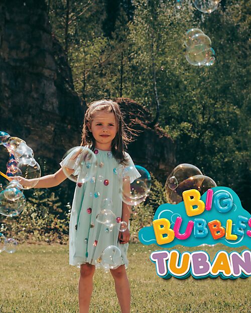 Tuban Giant Bubble Wand Set - 400 ml Liquid - for Kids and Family - 3+ years Outdoor Games and Toys_