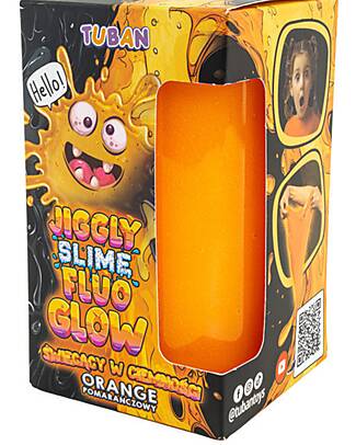 Tuban Jiggly Slime - Fluo Glow - Orange - 430 gr - 6+ years Sensory Games_