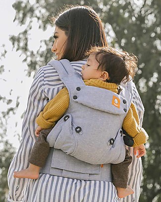 ErgoBaby Adapt Baby Carrier - Pearl Grey - 100% Premium Cotton unisex