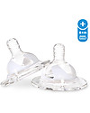 Twistshake 2 Anti-Colic Silicone Teats for Twistshake Baby Bottle, Plus 6+m - BPA free Baby Bottles
