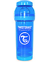 Twistshake Anti-Colic Baby Bottle 260 ml Teat M, Blue Cookiecrumb - Includes formula container and mixing net. BPA, BPS and BPF-free! Baby Bottles