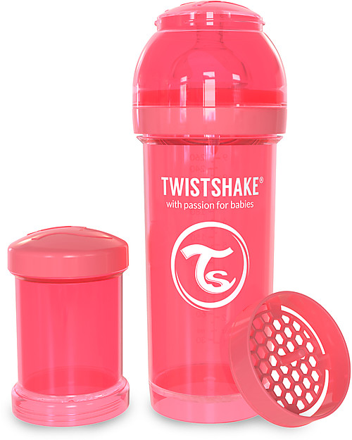 Twistshake Anti-Colic Baby Bottle 260 ml Teat M, Pesca Dreamcatcher - Includes formula container and mixing net. BPA, BPS and BPF-free! Baby Bottles