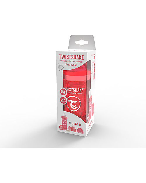 Twistshake Anti-Colic Baby Bottle 260 ml Teat M, Pesca Dreamcatcher - Includes formula container and mixing net. BPA, BPS and BPF-free! Baby Bottles
