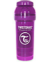 Twistshake Anti-Colic Baby Bottle 260 ml Teat M, Purple Bestie - Includes formula container and mixing net. BPA, BPS and BPF-free! Baby Bottles