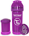 Twistshake Anti-Colic Baby Bottle 260 ml Teat M, Purple Bestie - Includes formula container and mixing net. BPA, BPS and BPF-free! Baby Bottles