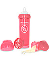 Twistshake Anti-Colic Baby Bottle 330 ml Teat L, Peach Dreamcatcher - Includes formula container and mixing net. BPA, BPS and BPF-free! Baby Bottles
