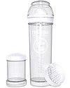 Twistshake Anti-Colic Baby Bottle 330 ml Teat L, White Diamond - Includes formula container and mixing net. BPA, BPS and BPF-free! Baby Bottles
