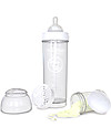Twistshake Anti-Colic Baby Bottle 330 ml Teat L, White Diamond - Includes formula container and mixing net. BPA, BPS and BPF-free! Baby Bottles