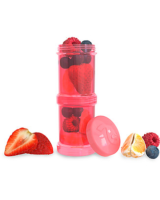 Twistshake Set of 2 Containers Peach Dreamcatcher for Baby Formula or Snacks 100 ml - Compatible with all Twistshake Baby Bottles, BPA free! Anti-Colic Baby Bottles