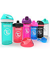 Twistshake Spill-Free Kid Bottle Fruit Splash with Fruit Mixer, 360 ml, Black Superhero - BPA, BPS and BPF-free! Non-Thermal Water Bottles
