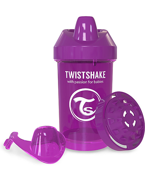 Twistshake Spill Free Sippy Cup Fruit Splash with Fruit Mixer 300 ml, Purple Bestie - BPA, BPS and BPF-free! Cups