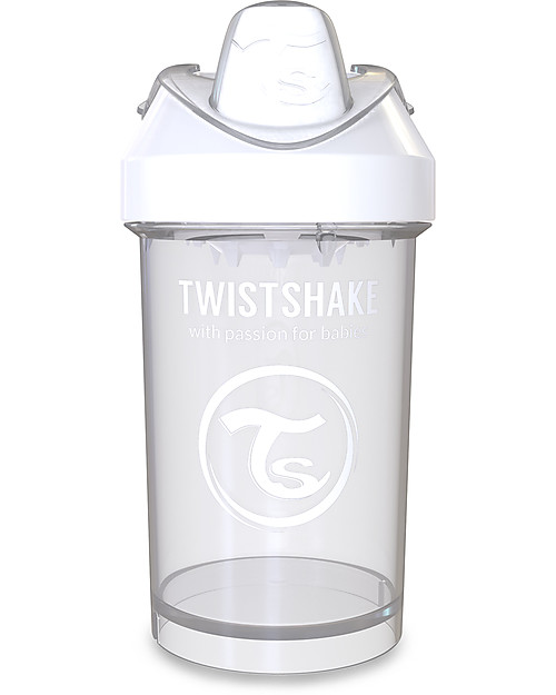 Twistshake Spill Free Sippy Cup Fruit Splash with Fruit Mixer 300 ml, White Diamond - BPA, BPS and BPF-free! Cups