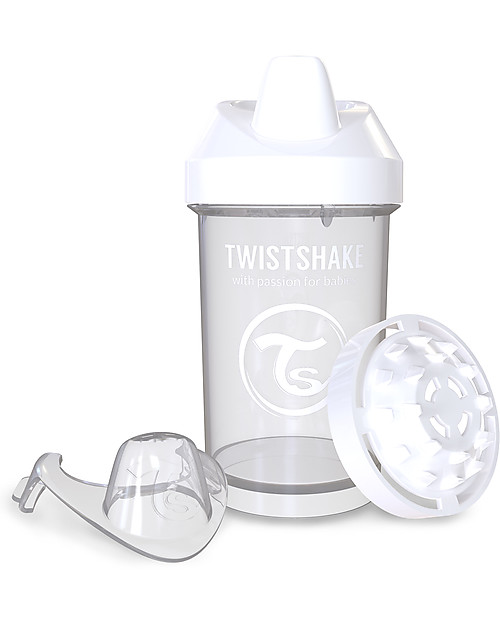Twistshake Spill Free Sippy Cup Fruit Splash with Fruit Mixer 300 ml, White Diamond - BPA, BPS and BPF-free! Cups