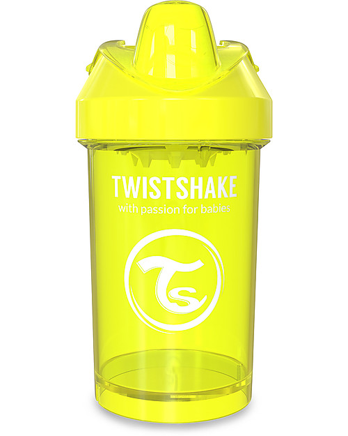 Twistshake Spill Free Sippy Cup Fruit Splash with Fruit Mixer 300 ml, Yellow Starlight - BPA, BPS and BPF-free! Cups