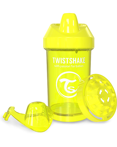 Twistshake Spill Free Sippy Cup Fruit Splash with Fruit Mixer 300 ml, Yellow Starlight - BPA, BPS and BPF-free! Cups