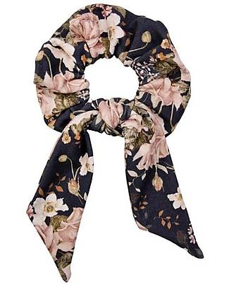 UL&KA Scrunchie with tail - Ladyrosa Navy - 100% Organic Cotton Hair Accessories