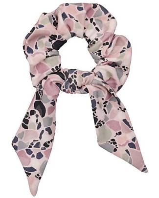 UL&KA Scrunchie with tail - Lastrico violet - 100% Organic Cotton Hair Accessories