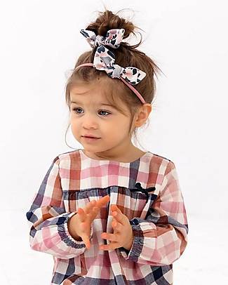UL&KA Scrunchie with tail - Lastrico violet - 100% Organic Cotton Hair Accessories