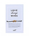 UO* Bracelet Charm "Love always wins" - Gift idea Bracelets