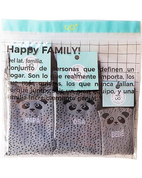 UO* Kit Family "Familia Oso", Panda - Gift idea whole family Socks