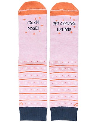 UO* Socks "Magici per arrivare lontano"- Gift idea, Pink Socks