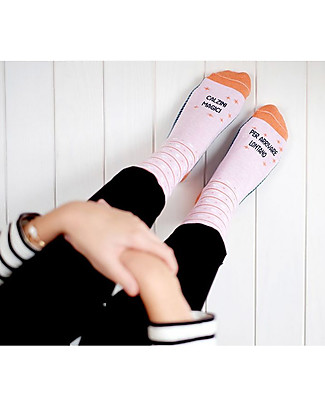 UO* Socks "Magici per arrivare lontano"- Gift idea, Pink Socks