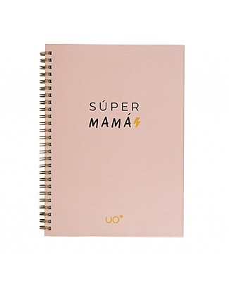 UO* Spiral Notebook, "Super Mamà" - Great gift idea! Colouring Activities