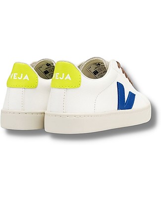 Veja Esplar Lacci Sneakers - Extra White Indigo Yellow Fluo - Technology Style and Green Soul Shoes