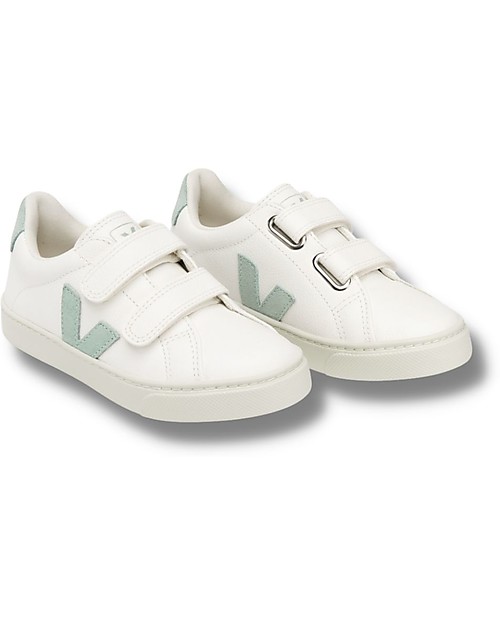 Veja Esplar Velcro Chromefree Leather Sneakers - ExtraWhite Matcha - Style and Technology with a Green Soul Sneakers